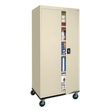 Sandusky Lee Transport Series Mobile Storage Cabinet, Putty Sandusky