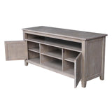 International Concepts Entertainment/TV Stand - With 2 Doors, Washed Gray Taupe IC International Concepts