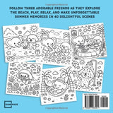 Beach Friends - Calming Summer Coloring Book: A Relaxing Summer Coloring Book For Adults And Teens With Very Cute Animal Characters And Easy Designs WoodArtSupply