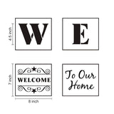 Welcome Stencils for Painting on Wood - 11 Pack Large Vertical Welcome Sign Stencil Templates for Wood Signs, Reusable Letter Stencils for Home, Patio, Porch Signs & Front Door Decorations REOLAN
