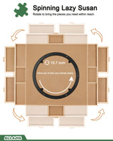 ALL4JIG 1500 Pieces Rotating Puzzle Board with 6 Drawers and Cover,26"x35"Portable Wooden Jigsaw Puzzle Table for Adults,Lazy Susan Spinning Puzzle Boards Birthday Gift for mom ALL4JIG