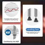 BestOffice Adjustable Wire Shelving Storage Shelves Heavy Duty Shelving Unit for Small Places Kitchen Garage (Chrome, 13" D x 23" W x 59" H) BestOffice