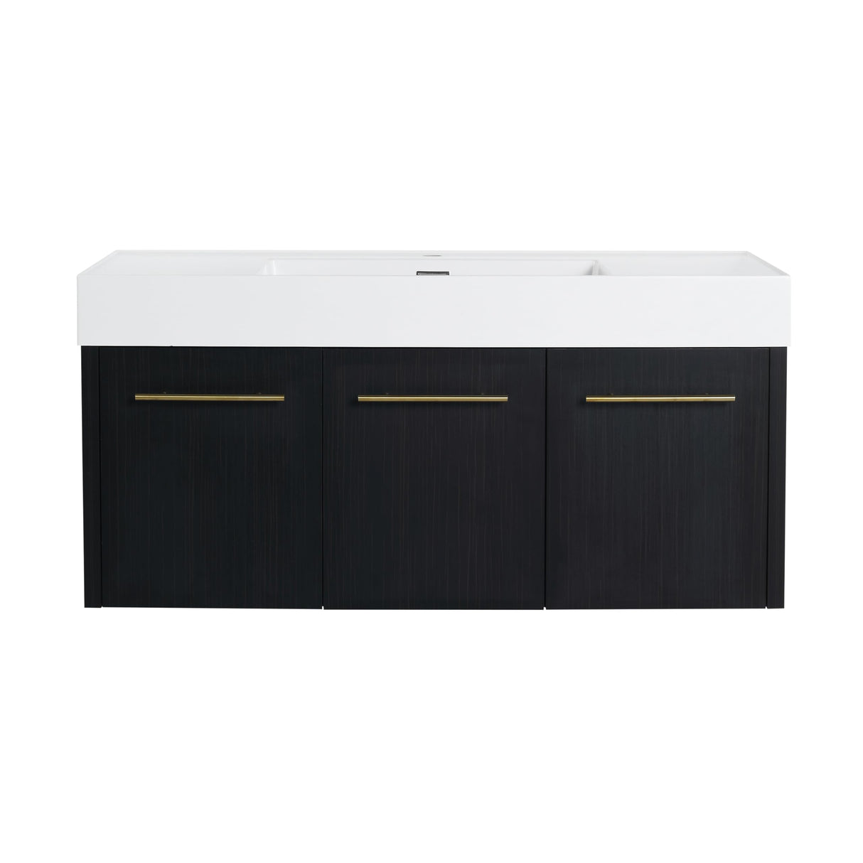 Generic 48 Inch Floating Bathroom Vanity,48"" Bathroom Vanity with Sink,Modern Single Sink Bathroom Vanity Combo,Black Wall Mounted Cabinet Set, MSJS-BVB09148BCT WoodArtSupply