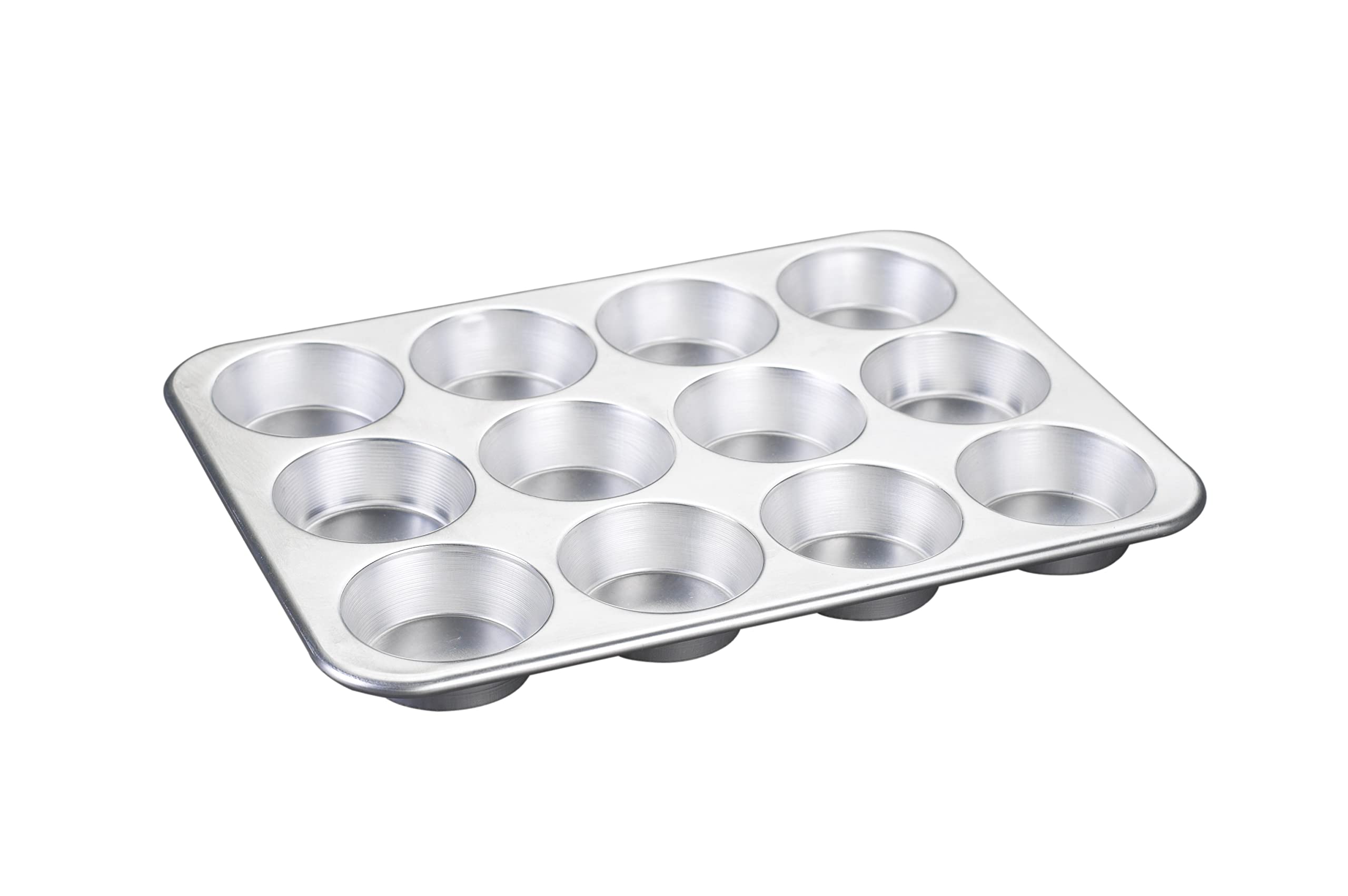 Natural Aluminum Commercial Muffin Pan, 12-Cup - Thumbnail 2