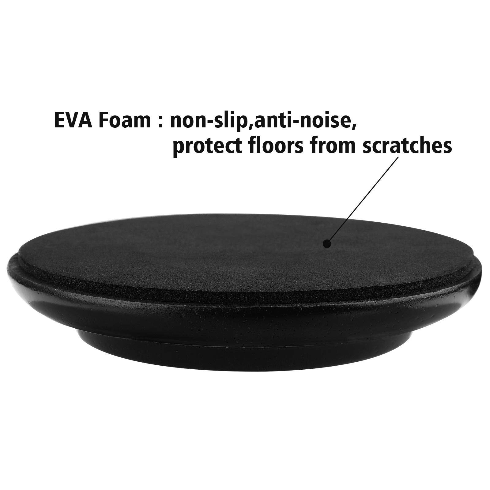 Eison Piano Caster for Grand Piano, Wood Piano Caster Cups Floor Protectors for Hardwood Floor,with Non-Slip & Anti-Noise Foam Piano Casters Pad, Set - WoodArtSupply