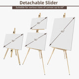 Stuelloaf Tripod Easel for Painting, Art Wooden Easel Stand for Adults or Students, Hold 1 or 2 Canvas up to 60’’, Display Portable Easel for Drawing, Landscape Artist, Wedding Sign, Pine Stuelloaf