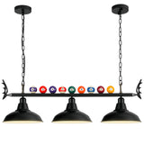 LuoliiTa Pool Table Light, Billiard Light for 7' 8' 9' Pool Table, Hanging Billiards Light for Billiard Room, Game Room, Restaurant, Coffee Shop (3 Lights) LuoliiTa
