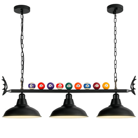 LuoliiTa Pool Table Light, Billiard Light for 7' 8' 9' Pool Table, Hanging Billiards Light for Billiard Room, Game Room, Restaurant, Coffee Shop (3 Lights) LuoliiTa
