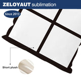 6pack Sublimation SHORT PLUSH Pillow Cases Blanks, 18x18 Inch, 4 Panels Style SHORT PLUSH Throw Pillow Covers, Cushion Cover for Sublimation, Sofa Couch DIY Pillow Case (No Pillow Insert, 6pcs) Zeloyaut