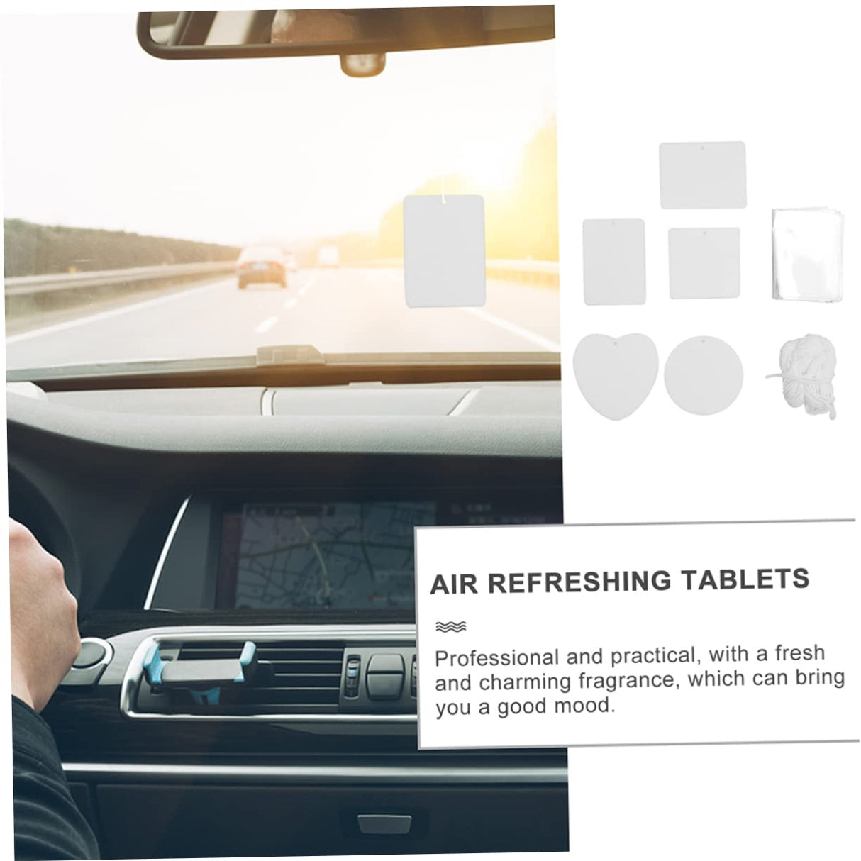 BUGUUYO 1 Set air freshener sublimation car freshener Sublimation Fresh film Perfume air freshener sublimation Air air freshener blanks for sublimation car BUGUUYO