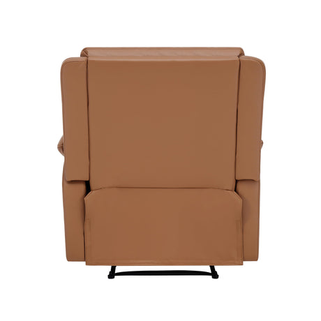 MINCETA Recliner Chairs,Modern 5" Wall Hugger Nursery Recliner with Overstuffed Arm and Back for Living Room,PU Leather in Brown MINCETA
