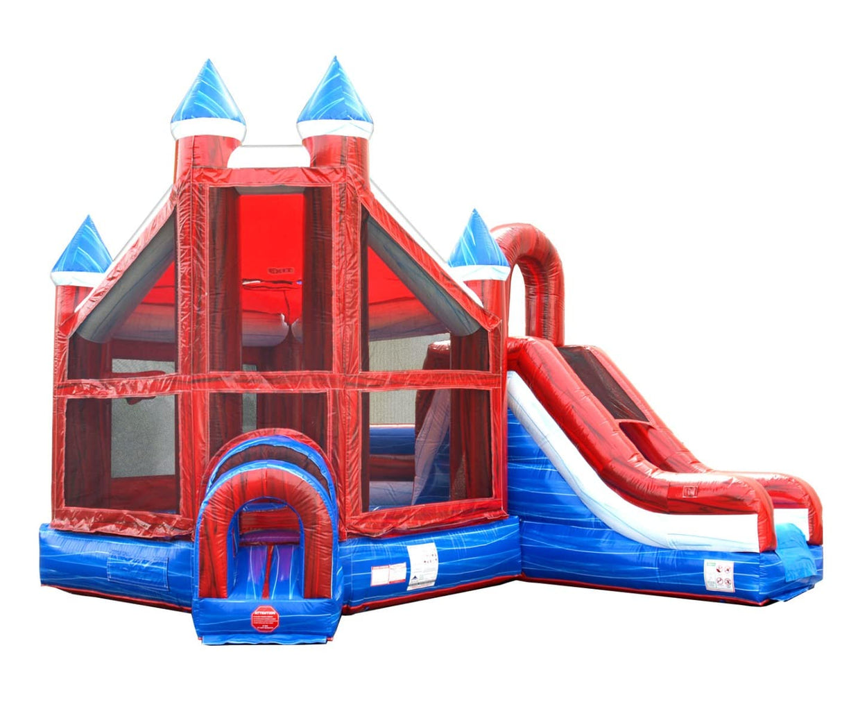 TentandTable Inflatable Bounce House with Slide for Kids 5-12 Large, Commercial Grade Bouncy Castle for Adults, Jump House, Includes Electric Air Blower, 19' L x 15' W x 16' H, Red White and Blue TentandTable