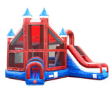 TentandTable Inflatable Bounce House with Slide for Kids 5-12 Large, Commercial Grade Bouncy Castle for Adults, Jump House, Includes Electric Air Blower, 19' L x 15' W x 16' H, Red White and Blue TentandTable