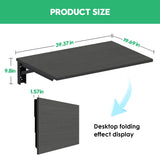 Wall Mounted Folding Table, Laundry Table Floating Countertop, with 40" x 20" Solid Wood Tabletop, Holds Up to 300 Lb for Small Spaces, Rv, Home Office, Garage, Basement Kitchen, Bar, Laptop Fistihon