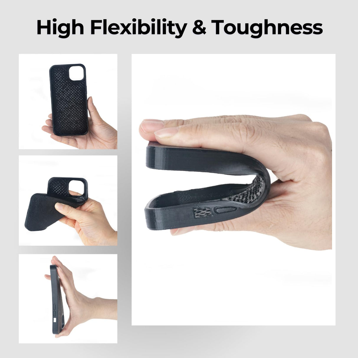 Siraya Tech Flex TPU Filament - 85A Shore, ISO 10993, High Flexibility & Toughness, High Flow & Speed, Easy to Print, Moisture-Resistant Aluminum Bag - Ideal for Footwear, Protective Gear (Black, 1kg) Siraya Tech