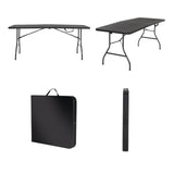 COSCO Molded Folding Banquet Table w/Handle, 6ft, Black Cosco