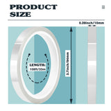 MEBMIK 12 Rolls 10mm x33m(108ft) Clear Heat Tape,Transparent High Temperature Heat Resistant Tape,Heat Transfer Tape for Heat Press and Sublimation,Heat Transfer Vinyl,No Residue MEBMIK