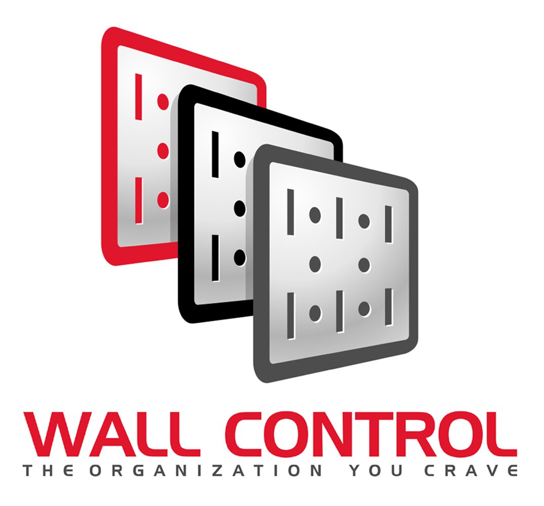 Wall Control Power Tool Storage Organizer Kit Cordless Drill Holder Charging Station Rack 16” x 32” Metal Pegboard Organization System (Grey Pegboard) Wall Control