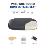 Ergonomic Mid-Back Leather Adjustable Drafting Chair with Flip-up Arms and Foot Ring, Standing-Desk Matched Tall Swivel Computer Office Stool, Black CHAIRMAN