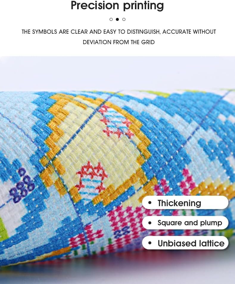 Gnome Cross Stitch Kits for Adults Beginner,Home Counted Cross Stitch Kits Printed Stitching Cute Patterns Dimensions Needlepoint Art Crafts Embroidery Kits for Adults Beginners DYAIANGMU