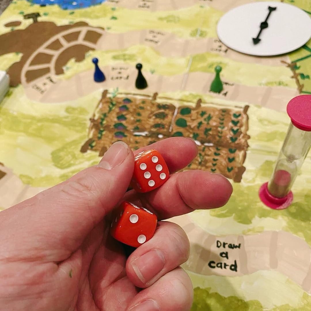 Madanar Blank Create Your Own Board Game Kit DIY 143 Piece Set - Perfect for School Projects: Player Pieces, Spinner, Playing Cards, Dice, Sand Timer, Pawns, Storage Box, and More - Fun for Family Madanar