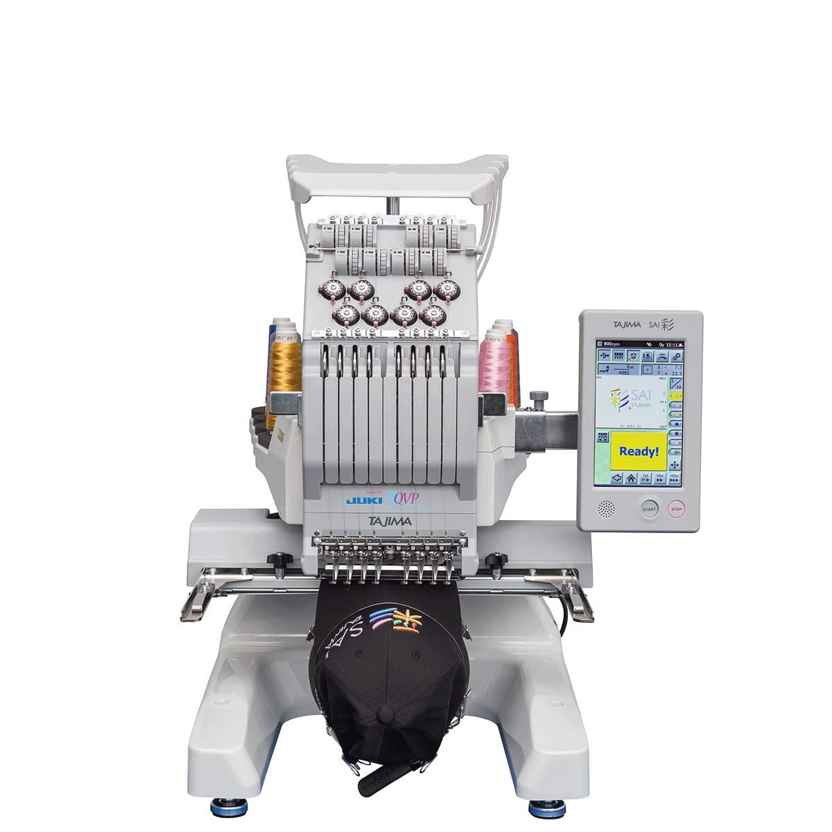 JUKI Tajima SAI 8 Needle Embroidery Machine with Hat Hoop and Software JUKI