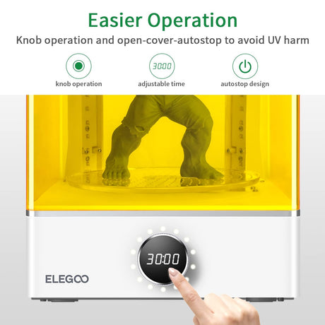 ELEGOO Mercury X Bundle Wash and Cure Station Set, Newly Design Separate Washing Machine and UV Resin Curing Machine for LCD/DLP/SLA Saturn Mars Photon S Photon Mono 3D Printed Models ELEGOO