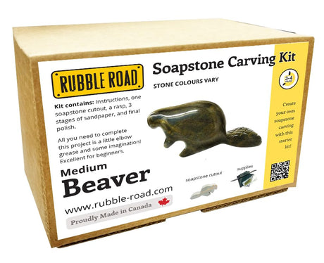 Beaver Medium Soapstone Carving Kit DIY Arts and Crafts Kit Generic
