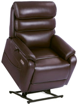 EONIX Wide Lay Flat Power Lift Recliner Chair for Elderly, Oversized Breathable Leather Electric Lift Chairs, 400lbs Heavy Duty Power Recliner with Heat and Massage, SLRY004063, Dark Brown EONIX