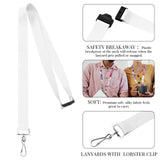 Yeaqee Pack of 30 Sublimation Lanyards Blank Breakaway Lanyard with Detachable Buckle White Heat Transfer Lanyards for Custom Lanyard Personalized Lanyards Bulk Yeaqee