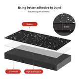 0.56in Thick 48 Sq Ft Gym Flooring for Home Gym, 12 Tiles Workout Exercise Equipment Mats, Rubber Top with EVA Foam, Interlocking Puzzle Floor Tiles for Fitness Room, Protective Flooring Mat LIUKANGZE