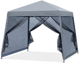 MASTERCANOPY Pop Up Gazebo Canopy with Mosquito Netting (10x10, Light Gray) MASTERCANOPY