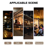 Pengfei LED Wine Rack Wall Mounted, Industrial Metal Wall Wine Shelf & Glass Holder, Large Floating Shelves Wine Bottle Storage Display Rack for Home Bar Dining Room Decor, Black Pengfei