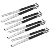 4 Pack Premium Stainless Steel Kitchen Tongs, Serving Tongs for Cooking, XEVOM Metal Food Tongs with Non-Slip Grip, Heat Resistant Grill Tongs 10 inch XEVOM