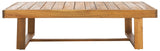SAFAVIEH Outdoor Collection Duncan Natural Brown Slatted Top Solid Wood Coffee Table SAFAVIEH