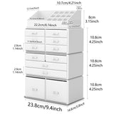 READAEER Makeup Cosmetic Organizer Storage Drawers Display Boxes Case with 12 Drawers (White) READAEER