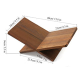 Book Stand for Reading - Solid Wood Book Holder for Open and Closed Books, Cookbook, Magazines, Textbooks (Redwood) Onzsiefa