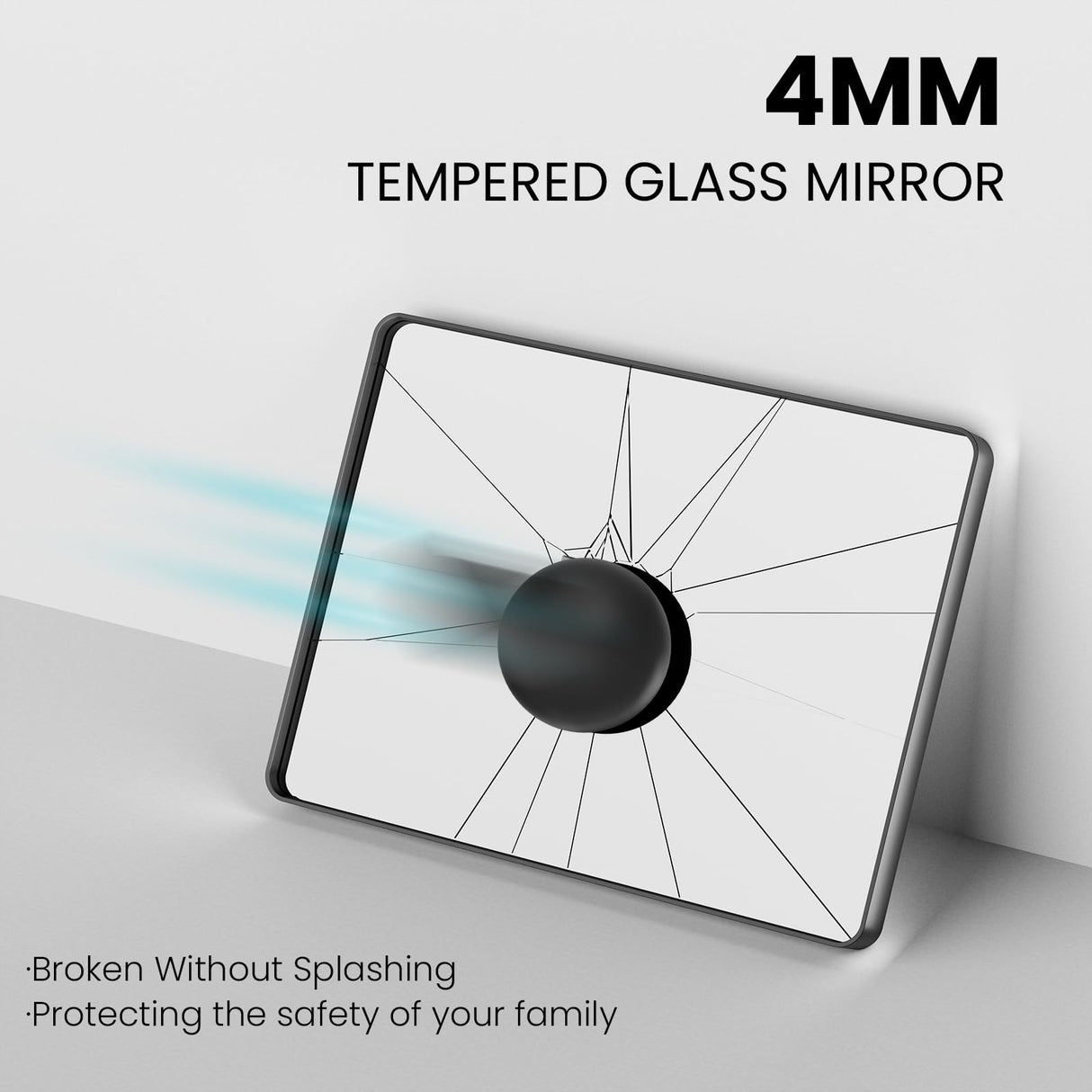 JISOSO Brushed Nickel Bathroom Mirror, 50x30 Inch Silver Metal Frame Mirror Wall Mounted, Rounded Rectangle Bathroom Vanity Mirror, Tempered Glass, Anti-Rust, Horizontal/Vertical JISOSO