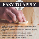 Tried & True Stain + Finish - Dark Walnut - Quart - Natural Stain & Oil Finish for Wood, Pigmented Danish Oil, Food Safe, Solvent Free, VOC Free, Dye Tried & True