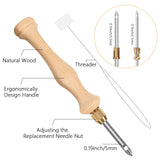 Pllieay Punch Needle, Wooden Punch Needle Tool, Adjustable Embroidery Punch Needle Tool for Punch Needle, DIY Craft Stitching Pllieay