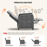 Liftsync Recliner Chair，Electric Adjustable Flannelette Recliner with Remote Control and Padded Backrest,Home Theater Recliner Single Sofa Seat with Thick Seat Cushion for Living Room Bedroom (Grey) Liftsync