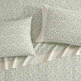 Laura Ashley - King Sheet Set, Breathable Percale Cotton Bedding with Deep Pockets, Chic Home Decor, Oeko-Tex Certified (Tierney Green, King) Laura Ashley