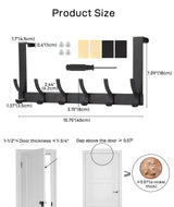 Over The Door Hooks, Door Hanger Hooks for Hanging, Over The Door Towel Racks for Bathroom with 12 Coat Hooks, Over The Door Hanger, Coat Rack Hat Rack Over The Door Organizer Optish