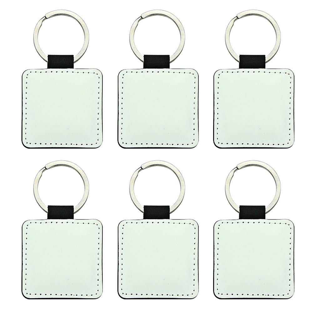 Valyria Sublimation Blank Keychain 2024 Christmas Ornaments Sublimation Keychains PU Leather Keyrings Valyria