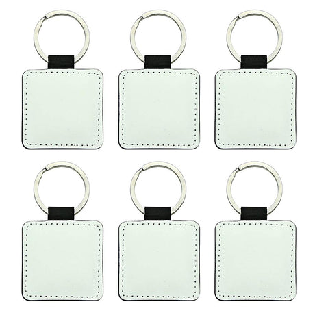 Valyria Sublimation Blank Keychain 2024 Christmas Ornaments Sublimation Keychains PU Leather Keyrings Valyria
