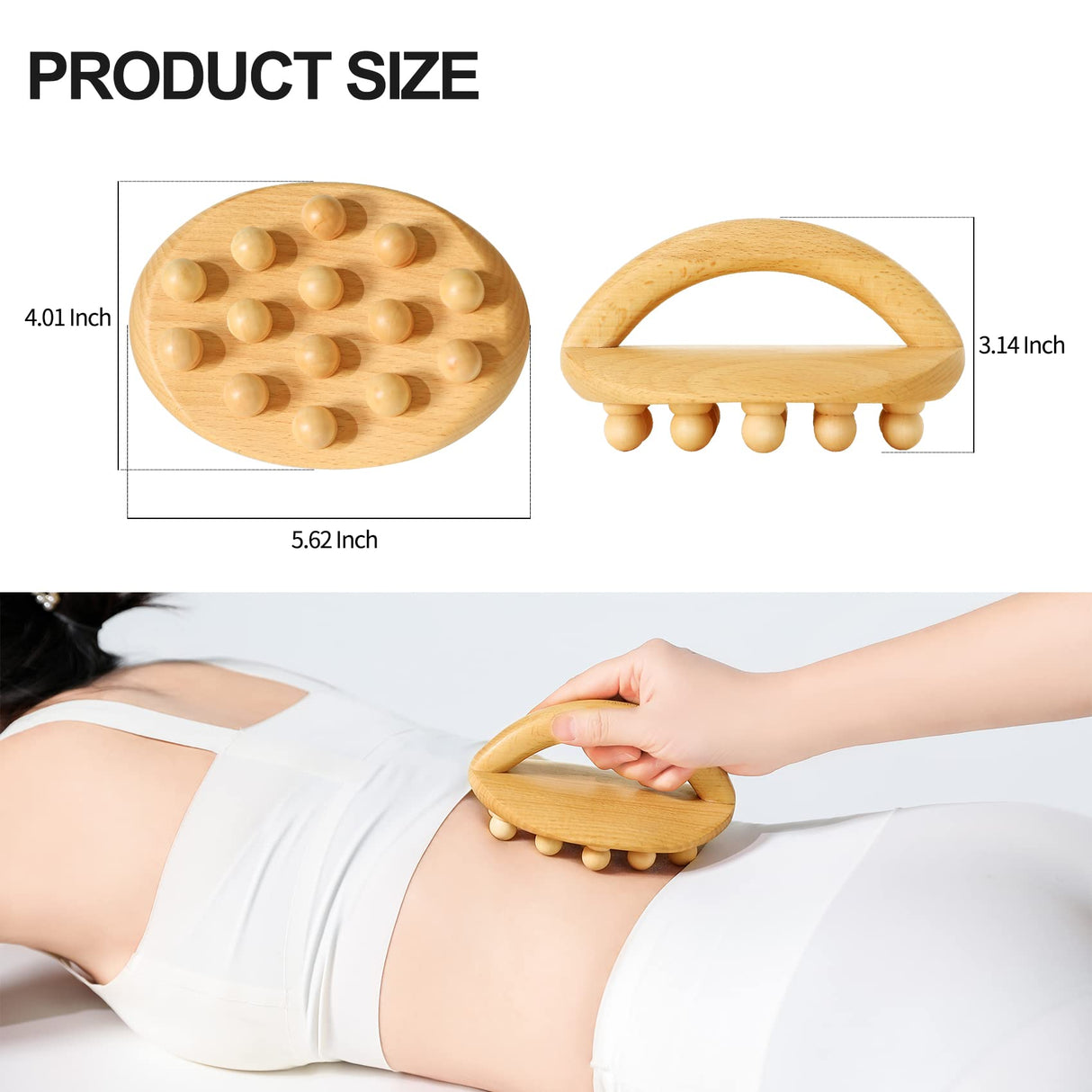 AiRelax Wood Therapy Massage Tools,Wooden Massage Body Brush for Cellulite Remover,Itchy Skin Relief,Body Shaping,Professional Maderoterapia Kit Meridian Pressure Brush,Lymphatic Drainage Massager AiRelax