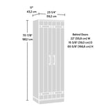 Sauder HomePlus 2-Door Farmhouse Storage Cabinet/Pantry cabinets, Salt Oak Finish Sauder