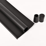 BOWSEN Heavy-Duty U+O Ring Universal Garage Door Bottom Seals Weatherstrip Rubber with Aluminum Track Retainer Kit, Black (16FT, 1-5/8" Width) BOWSEN
