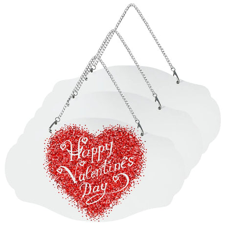 ZUYYON 3 Pcs Sublimation Blank Door Sign Aluminum Heat Transfer Door Hanger Double Side Printable Hanging Front Door Sign for DIY Crafts Foyer Garden Yard Bar Decor ZUYYON