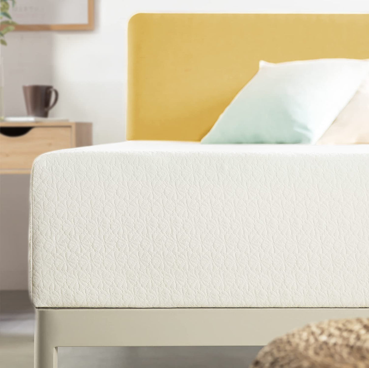 Best Price Mattress 14" Signature Green Tea Memory Foam Mattress, Twin, White Best Price Mattress